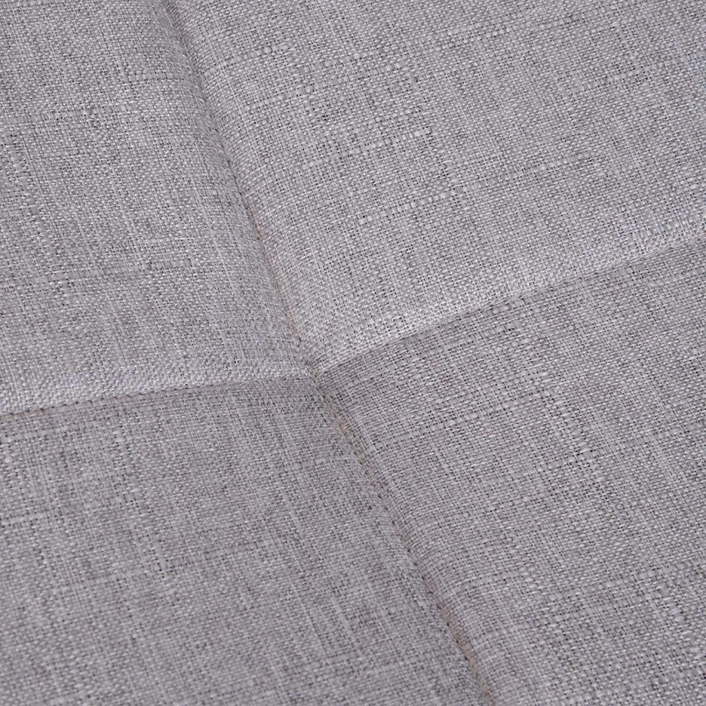 Sitzkissen Polsterstuhl Bodensessel ohne Beine mit Lehne 5-stufig verstellbar Leinen Metallgestell Hellgrau 63 x T65 x 6