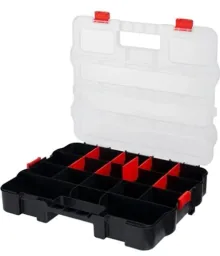 Sortimentskasten Compact 386, Kleinteilemagazin mit 18 Fächern