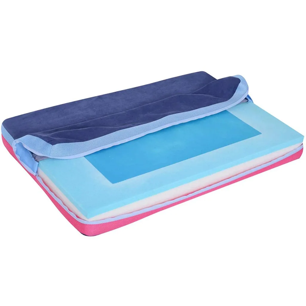 Hundebett Hundekissen Wendekissen Hundedecke für Haustiere Memory Foam Blau 88 x 56 x 10 cm