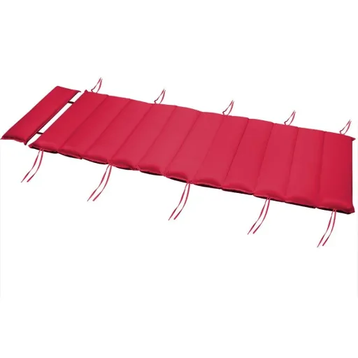 Gartenkissen - Für Liege - Mit abnehmbarem Kissen - Rot - 117x58x7cm