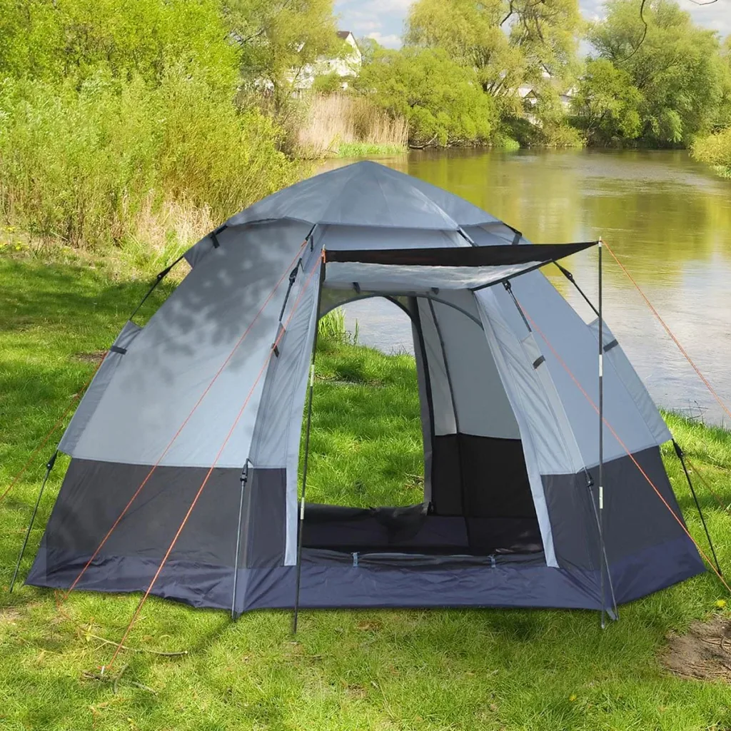 Campingzelt 3-4 Personen - Grau/Schwarz - 260 x 260 x 150 cm