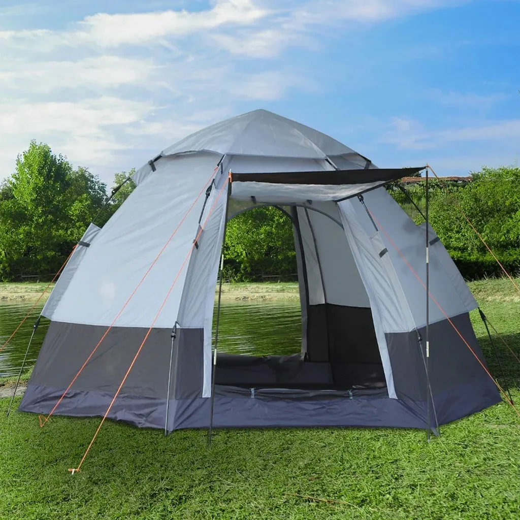 Campingzelt 3-4 Personen - Grau/Schwarz - 260 x 260 x 150 cm