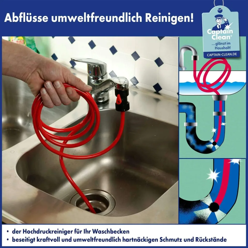 Rohrfrei-Schlauch „Rohrfrei-Power“, mit Rücklaufventil