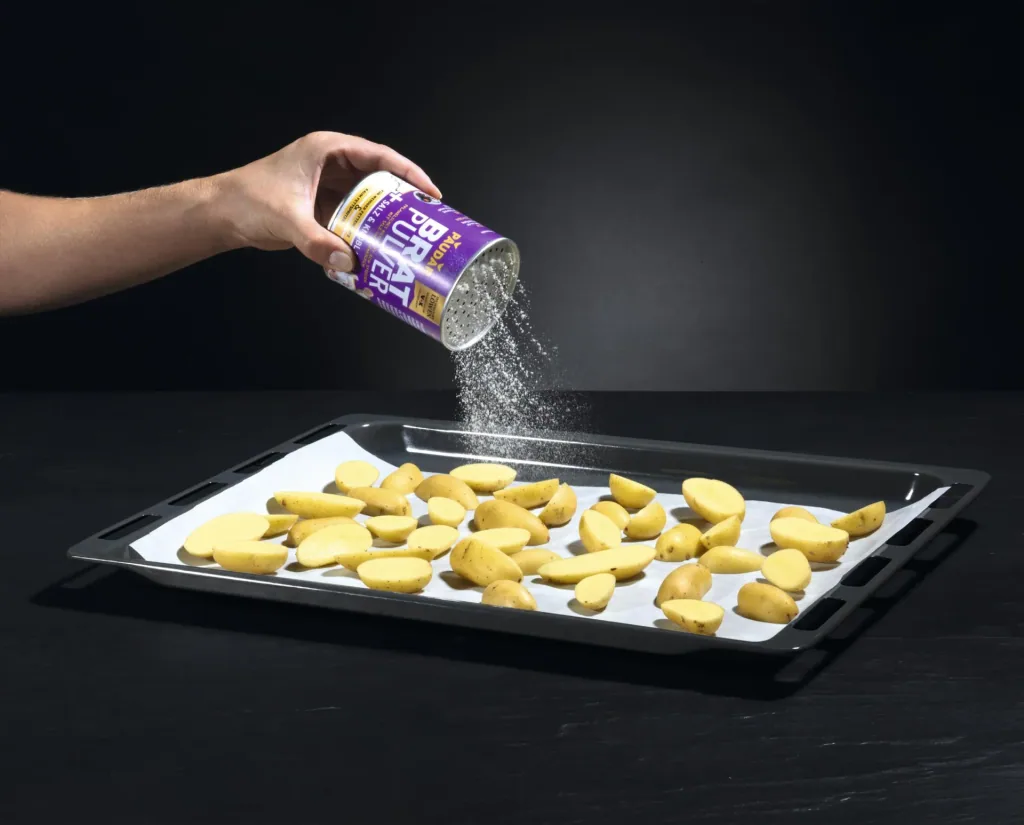 Pflanzliches Bratfett-Pulver, „PAUDAR“, mit Knoblauch und Salz, 175 g