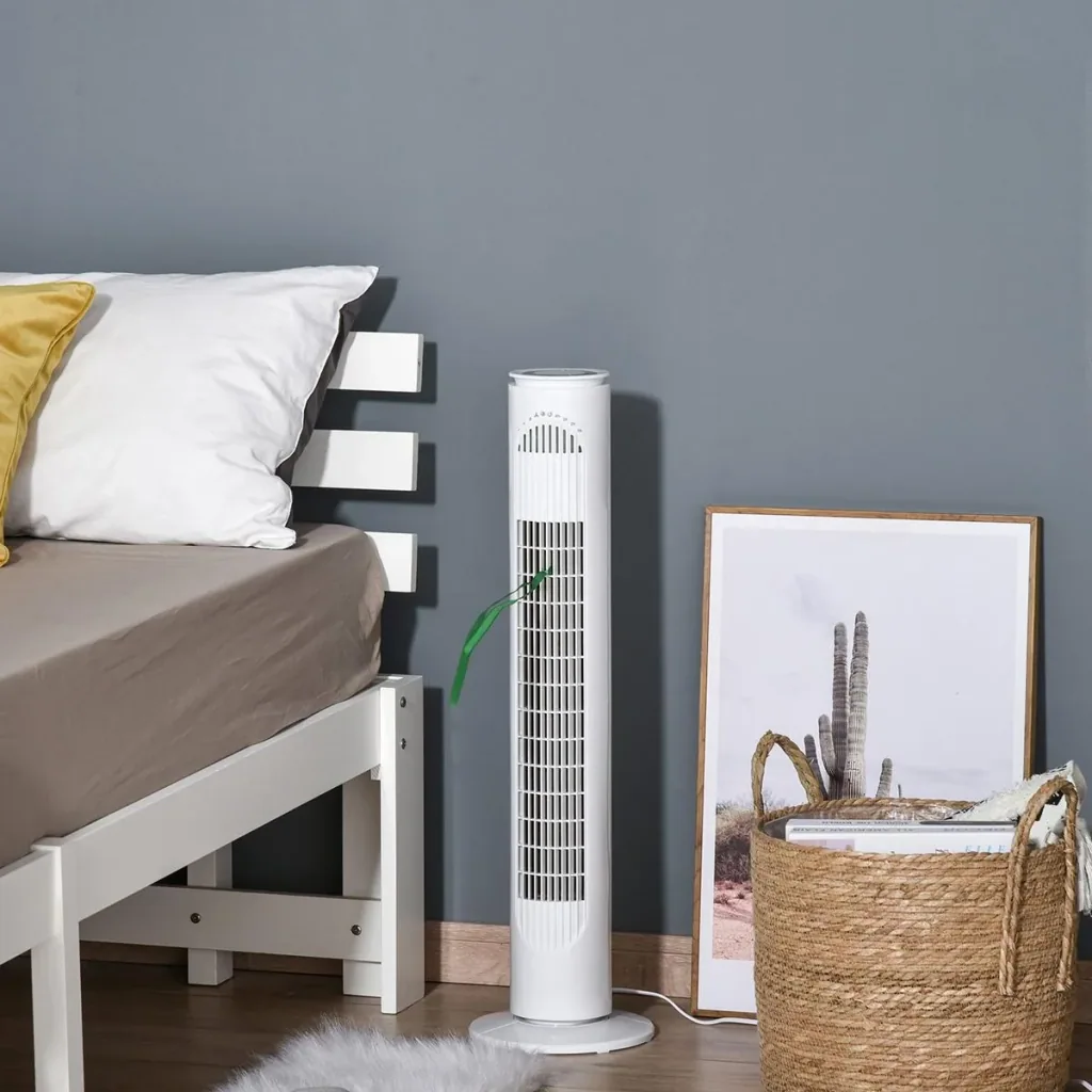 Turmventilator mit 3 Belüftungsstufen weiß