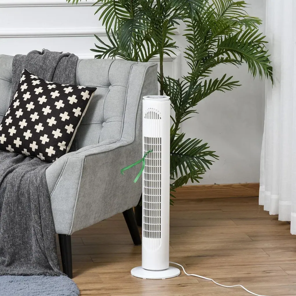 Turmventilator mit 3 Belüftungsstufen weiß