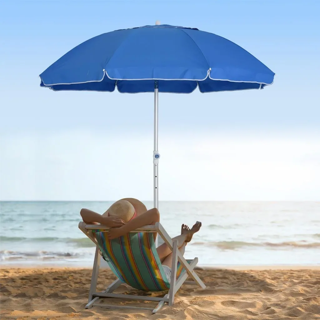 Sonnenschirm mit Kippfunktion blau