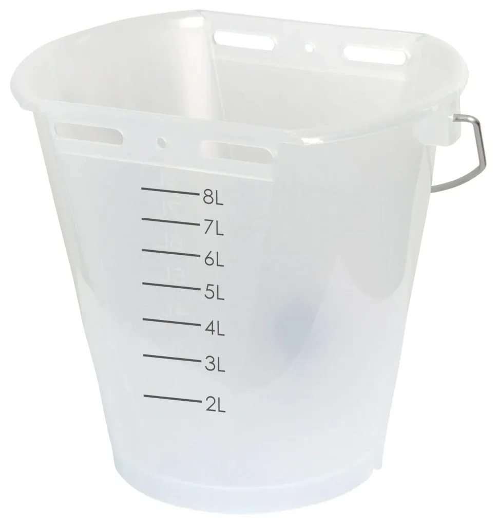 Tränkeeimer transparent mit Skala + Zubehör