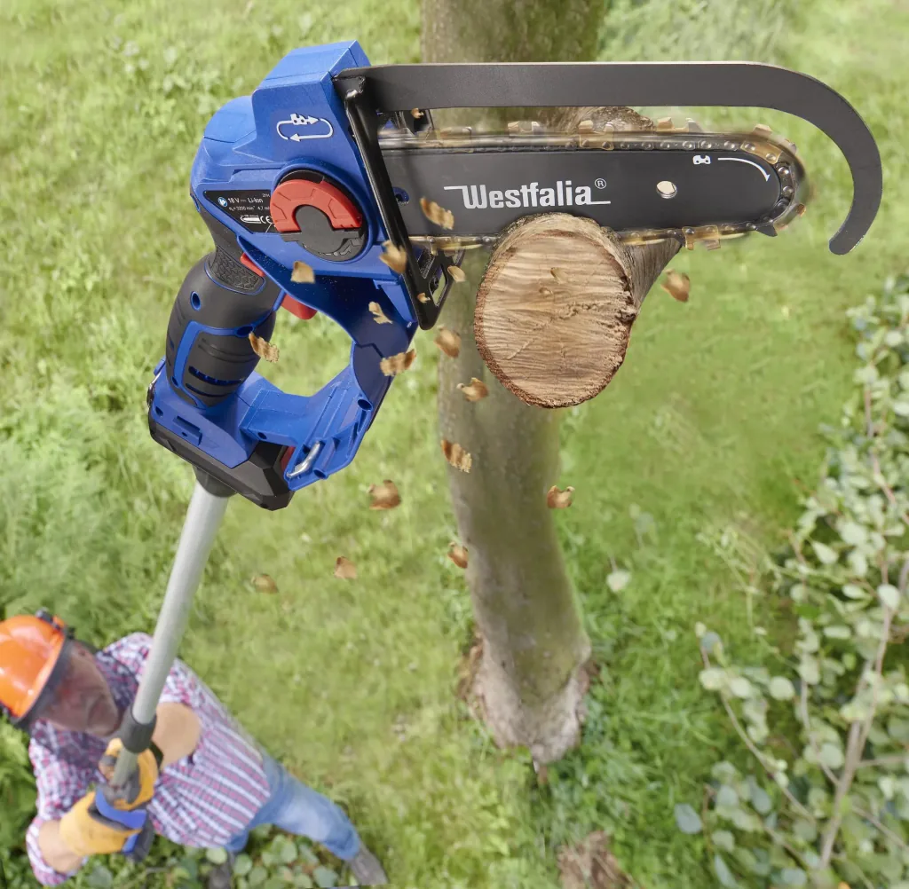 SET X-SAW Pro 2 Ah, Akku-Einhand-Powersäge mit 18 V LI-ION Akku 2 Ah + Schnellladegerät + Gürtel-Clip und Multispray
