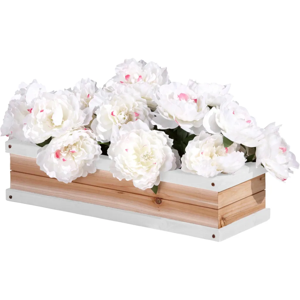 Blumenkasten Braun/weiß
