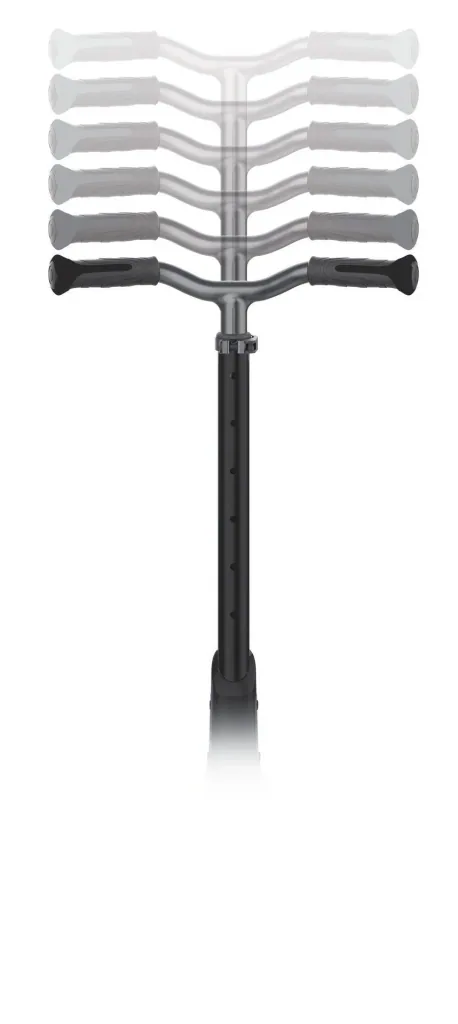 ULTIMUM LIGHTS Tretroller, 125/90 mm extra breit, ABEC 7, 3-rädrig, höhenverstellbar, LED-Leuchtmodul, grau