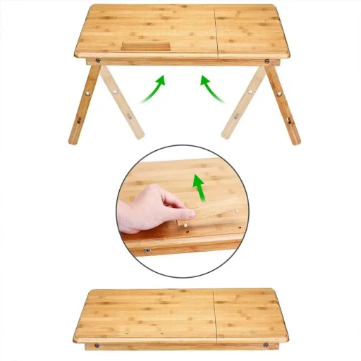 Laptop-Tisch klappbar - Bambus - Betttisch
