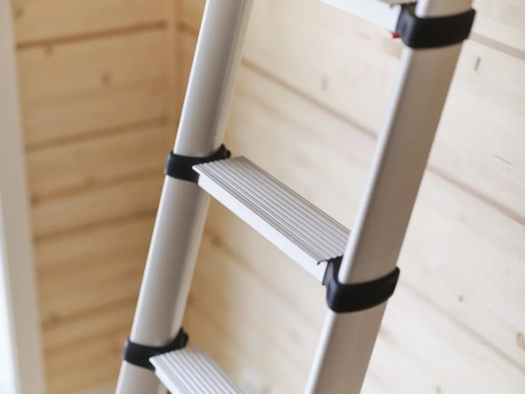 Teleskop-Anlegeleiter, PrimeLine, 4,1 Meter, mit Stabilisator