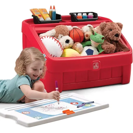 2-in-1 Toy Box & Art Deckel