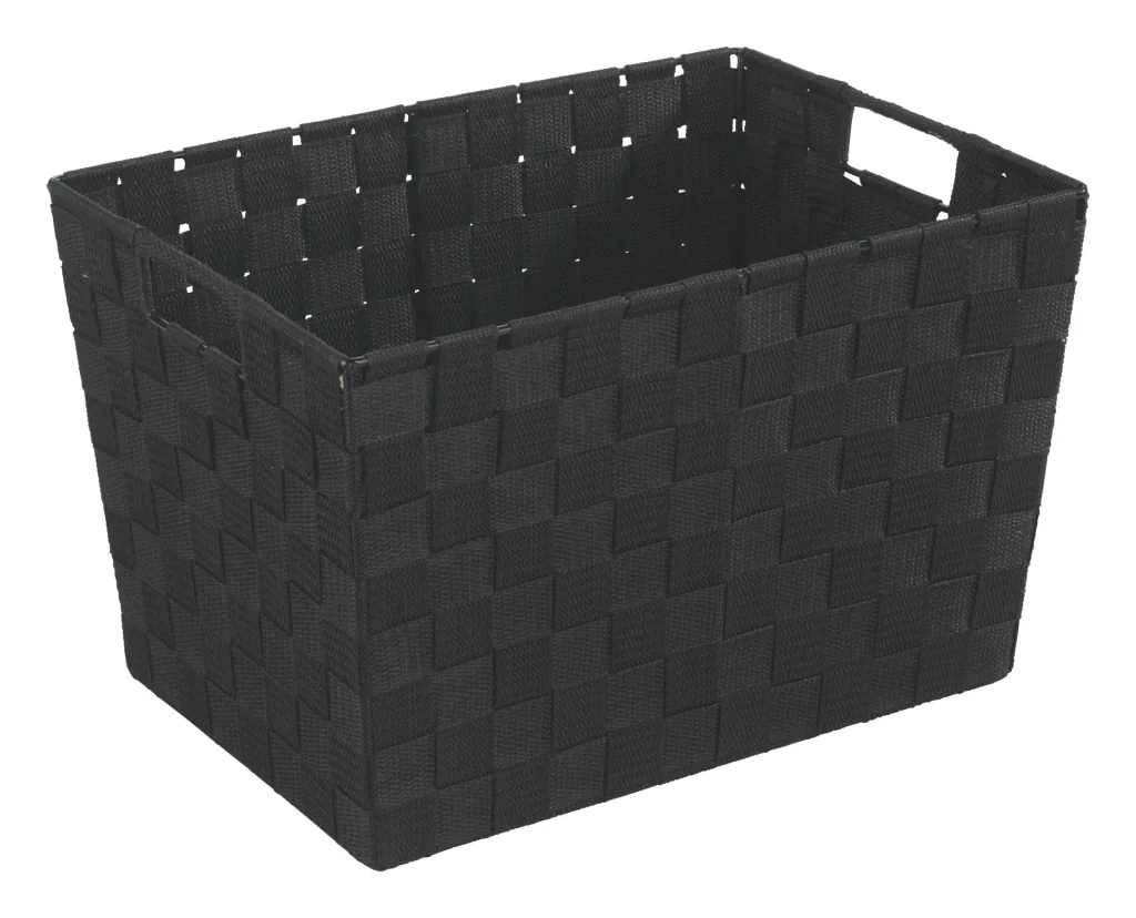 Aufbewahrungskorb ADRIA im 2er Set, schwarz, Gr. M/ B 35 x H 20 x T 25 cm