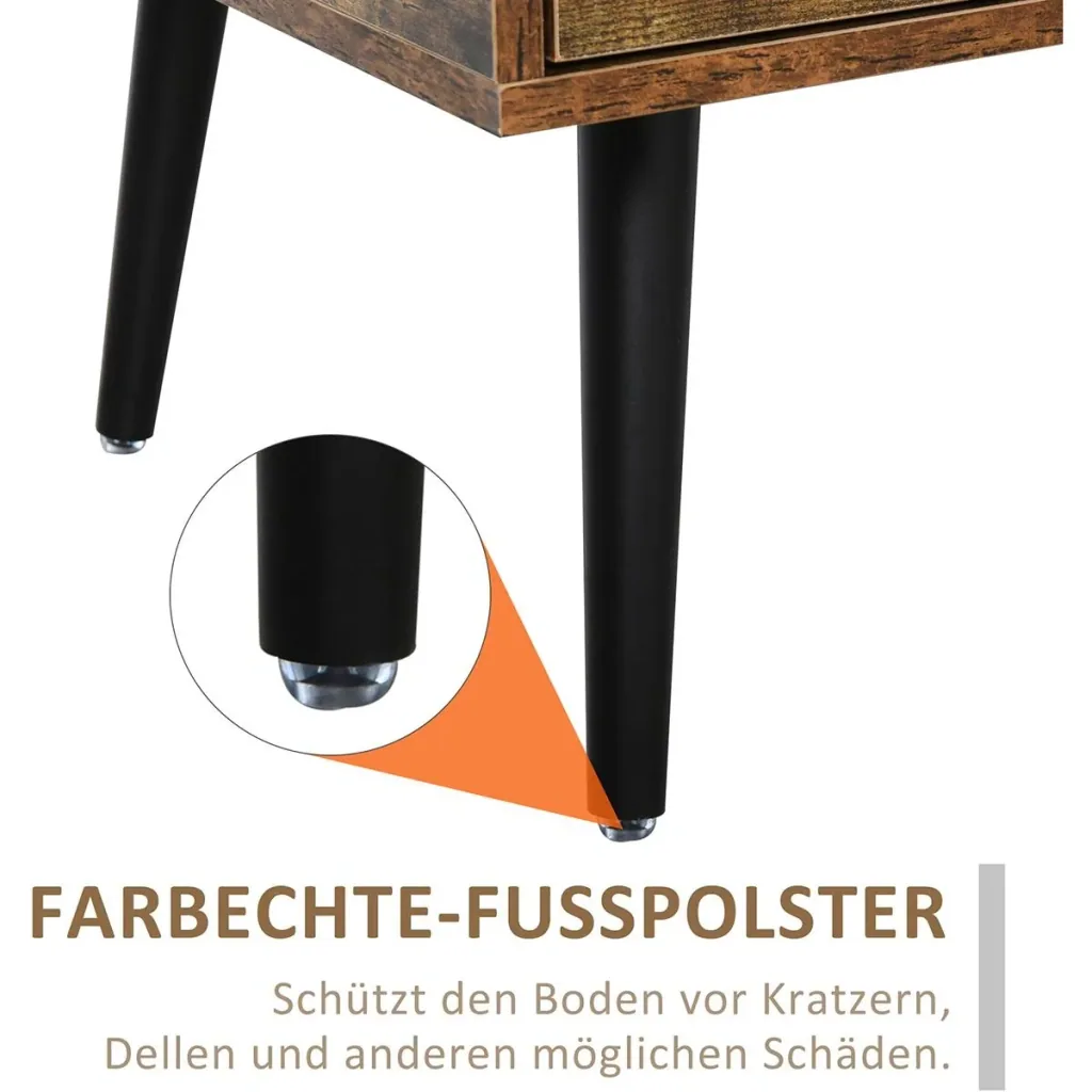 Couchtisch im Vintagestil vintageholzfarbig, schwarz