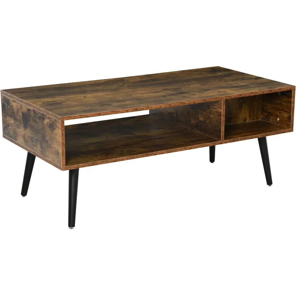Couchtisch im Vintagestil vintageholzfarbig, schwarz