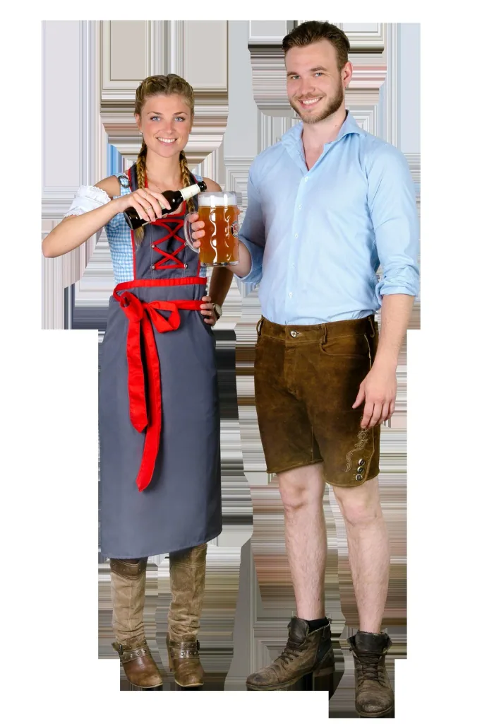 Schürze für Damen, Farbe grau/rot, Einheitsgröße