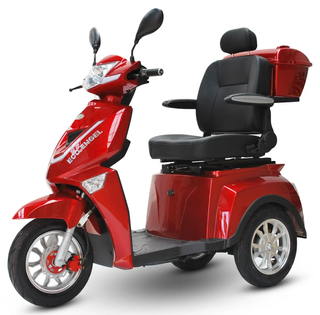 Elektromobil rot - herausnehmbarer Li-Io Akku 20 Ah - 25 km/h - 1000 Watt Seniorenmobil