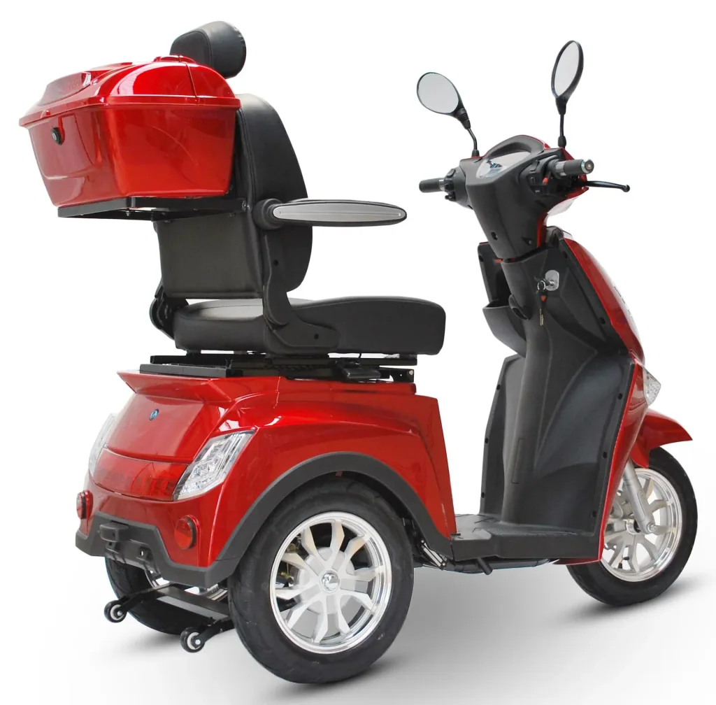 Elektromobil rot - herausnehmbarer Li-Io Akku 20 Ah - 25 km/h - 1000 Watt Seniorenmobil