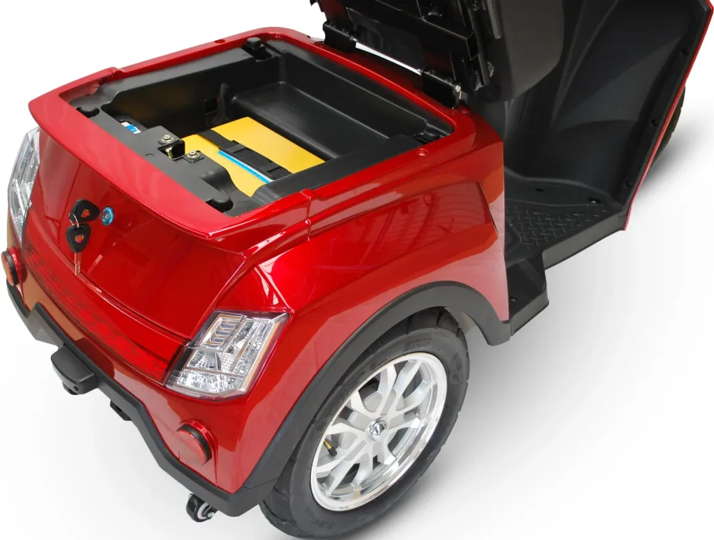 Elektromobil rot - herausnehmbarer Li-Io Akku 20 Ah - 25 km/h - 1000 Watt Seniorenmobil