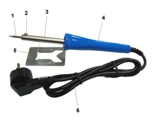 Lötkolben VDE 30 W mit Ständer/ Spitze, gerade Bleistiftspitze