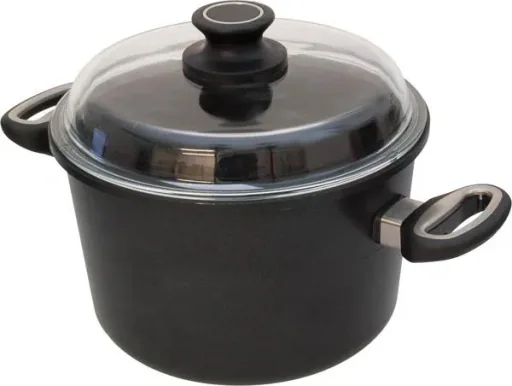 Kochtopf mit Glasdeckel, 24 cm, 13 cm hoch, 5 Liter
