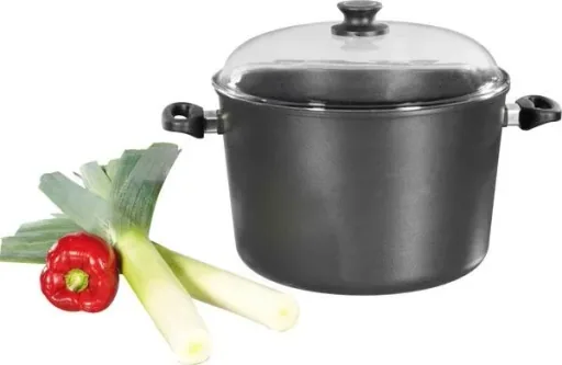 Kochtopf mit Glasdeckel, 24 cm, 13 cm hoch, 5 Liter