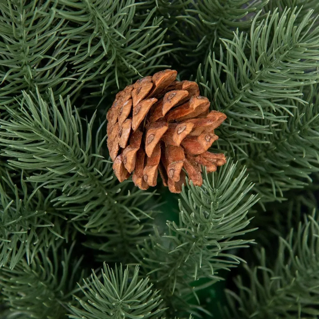 Tannenkranz Türkranz Weihnachtskranz Rückseite mit aufhänge Öse PE Grün Ø60 x 8 cm Weihnachten 60 cm | Aosom.de
