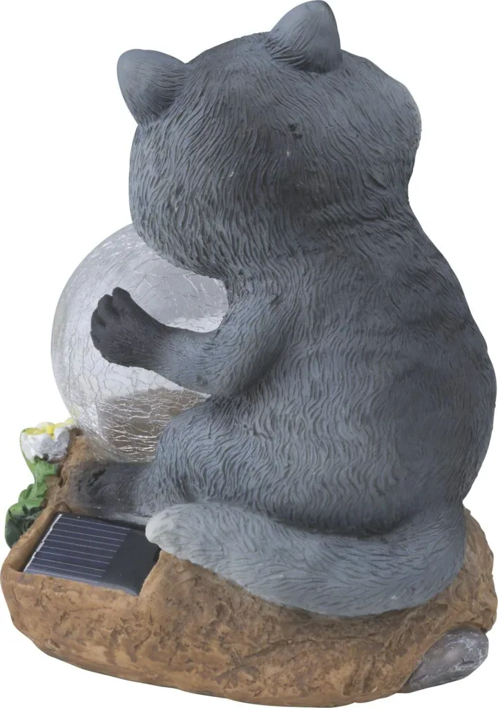 Solar LED Leuchte Waschbär