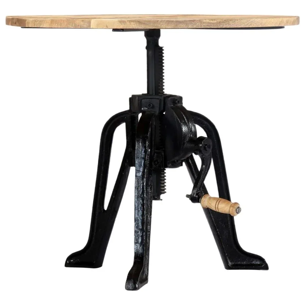 Beistelltisch 60x(46-63) cm Mangoholz massiv und Gusseisen