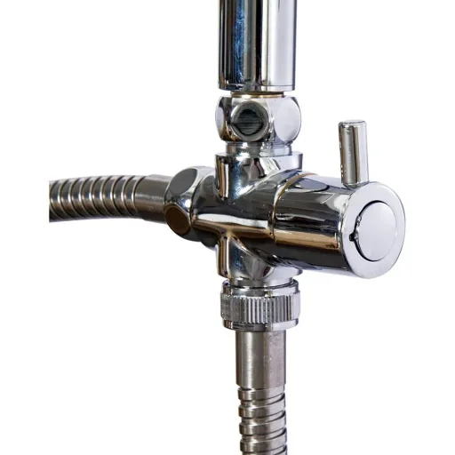 Regendusche Duschsystem Handbrause 5 Duschmodi Eckig Silber