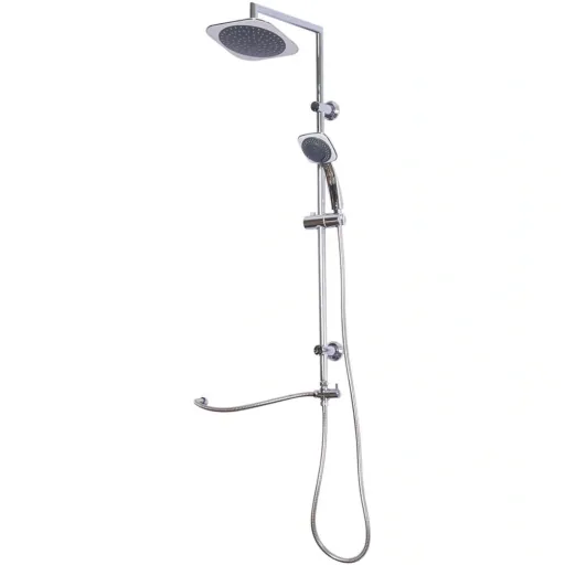 Regendusche Duschsystem Handbrause 5 Duschmodi Eckig Silber
