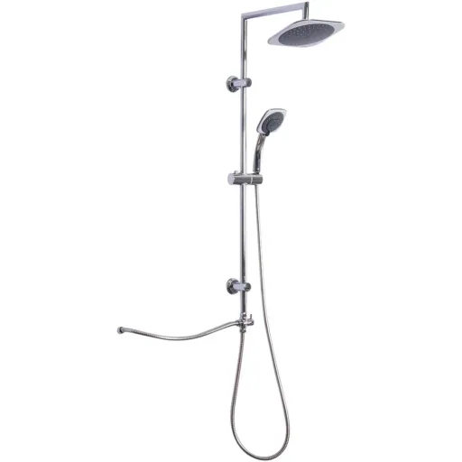Regendusche Duschsystem Handbrause 5 Duschmodi Eckig Silber