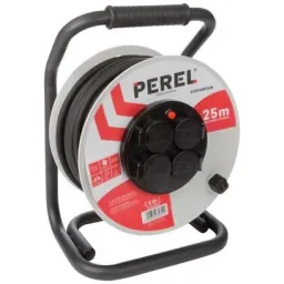 PROFI-KABELTROMMEL MIT 'ANTI-TWIST'-SYSTEM - NEOPREN - 25 m - 3G2.5 - 4 STECKDOSEN - SCHUTZKONTAKT (FRANZÖSISCHES SYSTEM
