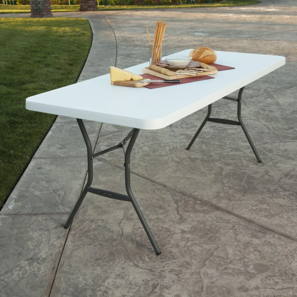 Lifetime Tisch mit Klappfunktion 183,8×76,2×73,7 cm Weiß – klappbar mit Tragegriff