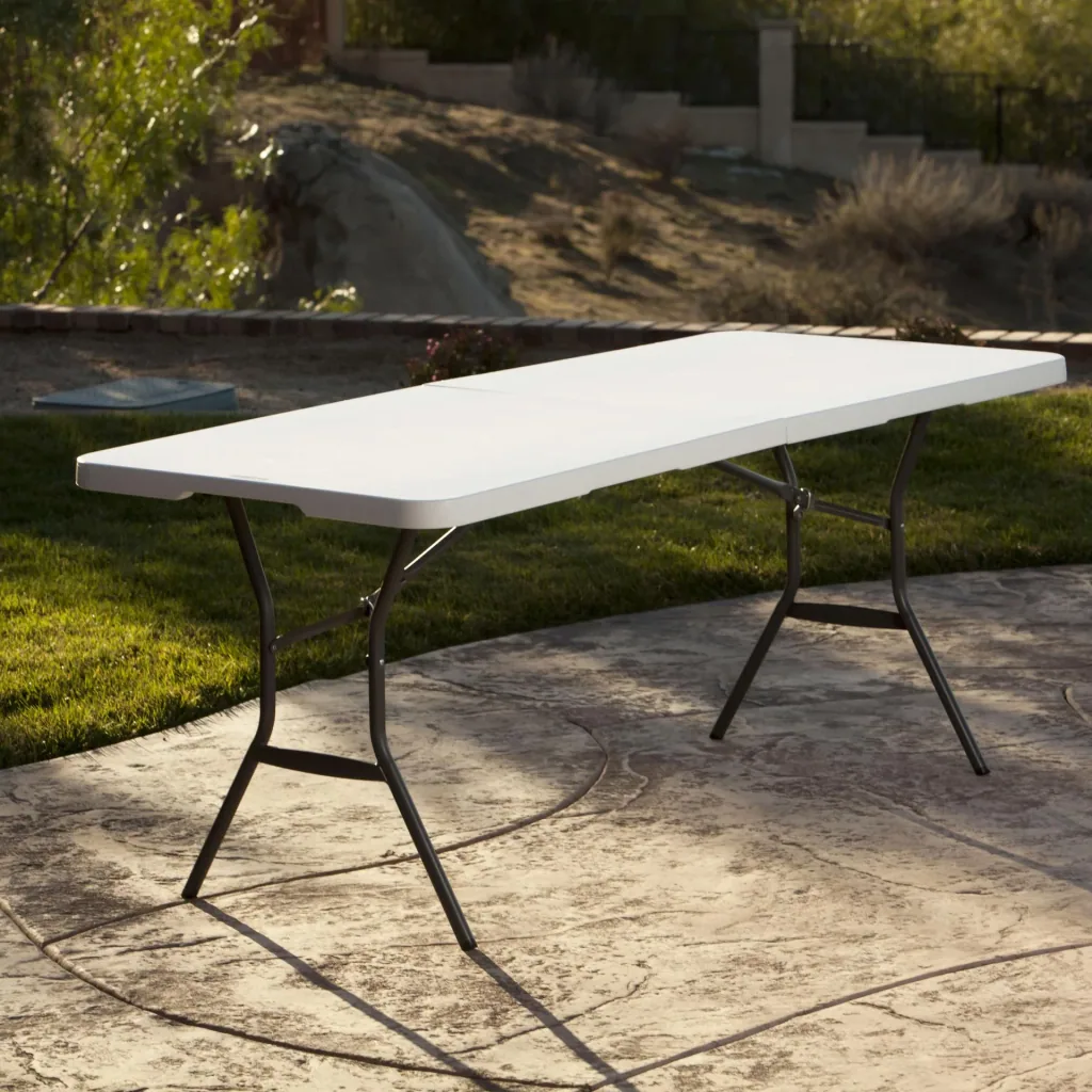 Lifetime Tisch mit Klappfunktion 183,8×76,2×73,7 cm Weiß – klappbar mit Tragegriff
