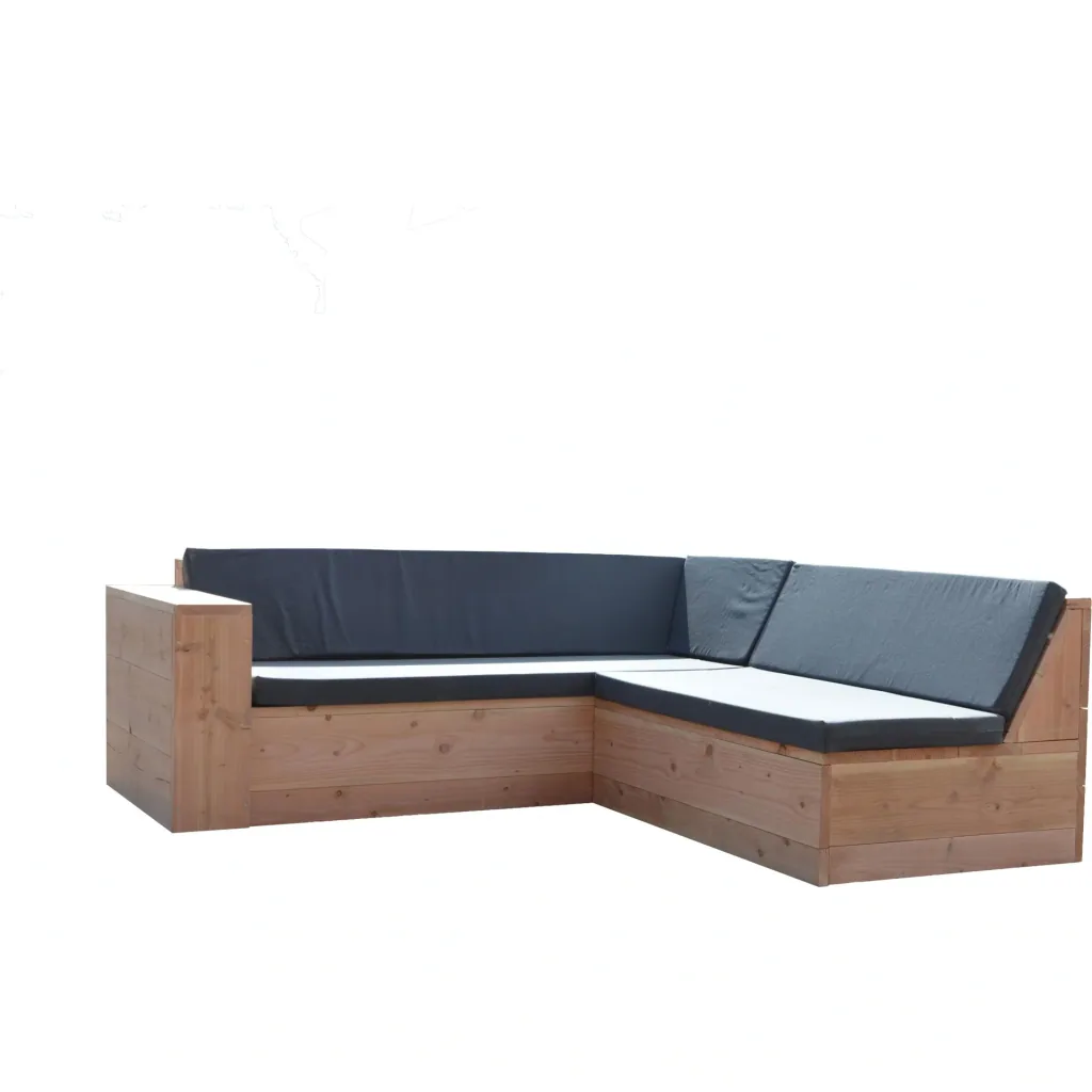Lounge-Set aus robustem Douglas-Holz-Ecksofa 200/200 cm