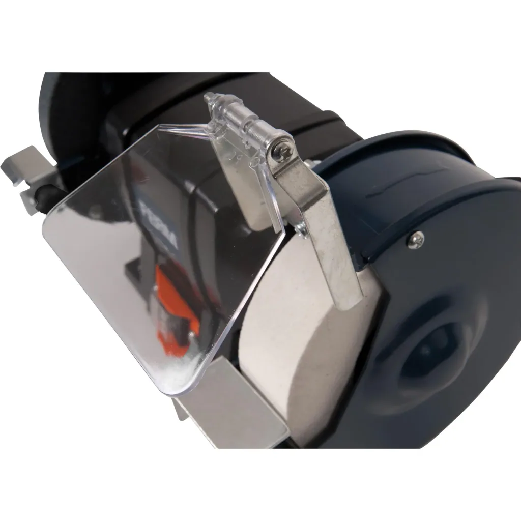 BGM1020 Doppelschleifmaschine 250W - 150mm - Montierbar - Inkl. 2 Schleifsteine (P36, P60), Schutzbrille und Funkenfänge
