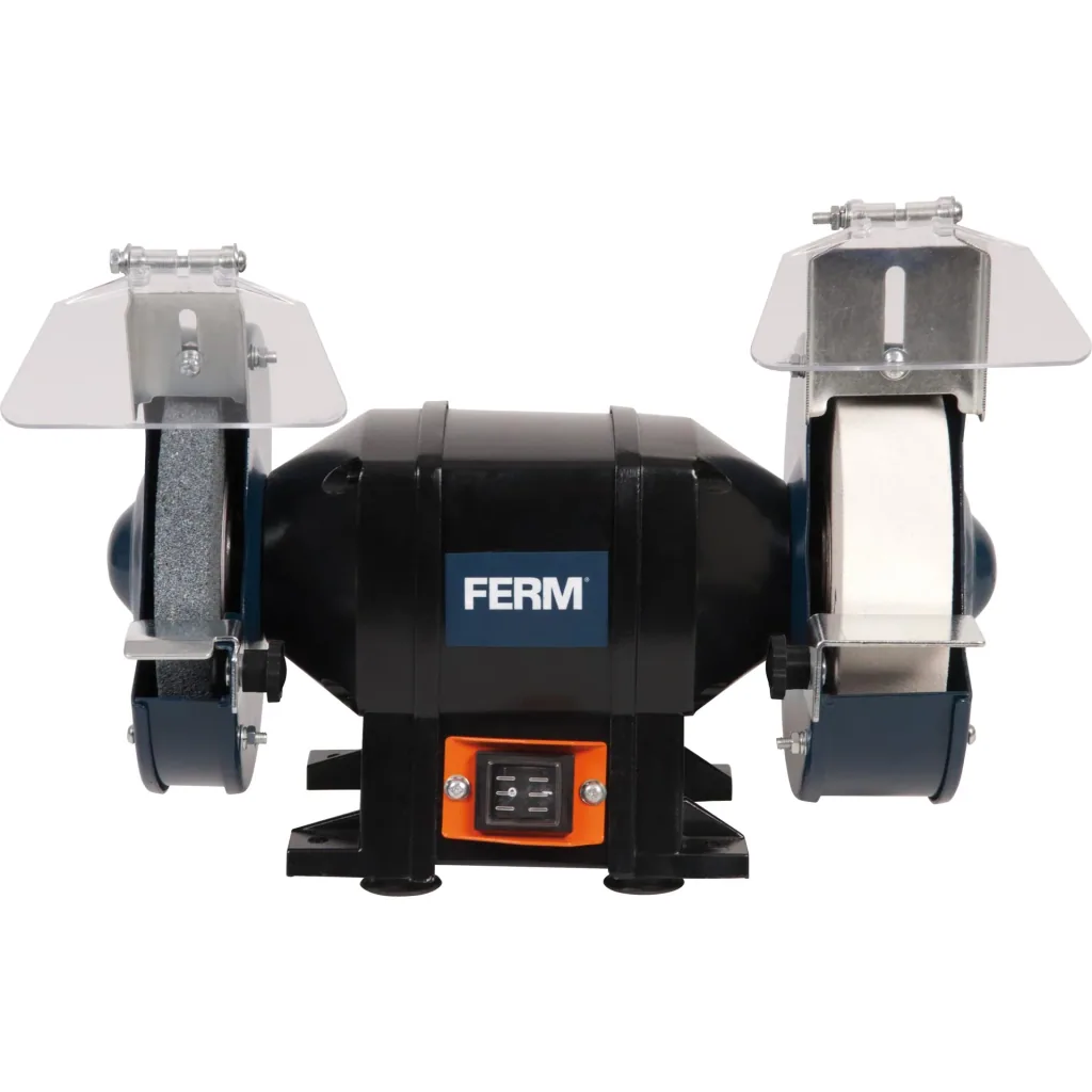 BGM1020 Doppelschleifmaschine 250W - 150mm - Montierbar - Inkl. 2 Schleifsteine (P36, P60), Schutzbrille und Funkenfänge