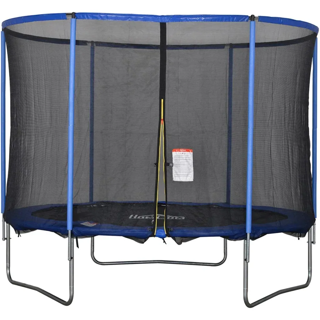 Trampolin mit Sicherheitsnetz blau, schwarz