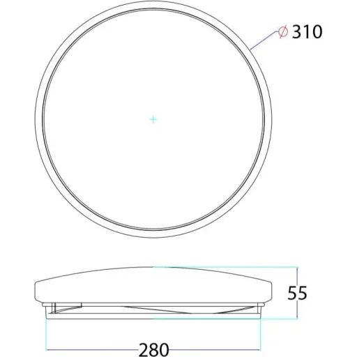 VT-8418-M LED-Deckenleuchte - 18W - 1080 Lumen