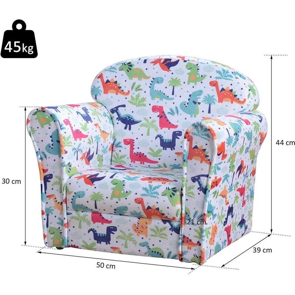Kindersessel Kindersofa Polstersessel Minisessel für Kinder im Urwald 3 9 Jahre Flanell + Holz + Schaumstoff 50 x 39 x 4