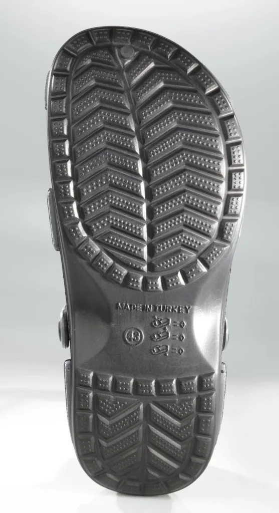Freizeitpantolette mit herausnehmbarem Fussbett, Farbe schwarz/grau, Gr.39