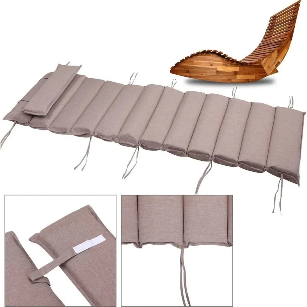Kissen Sonnenliege - Creme gesprenkelt - 177x58x7