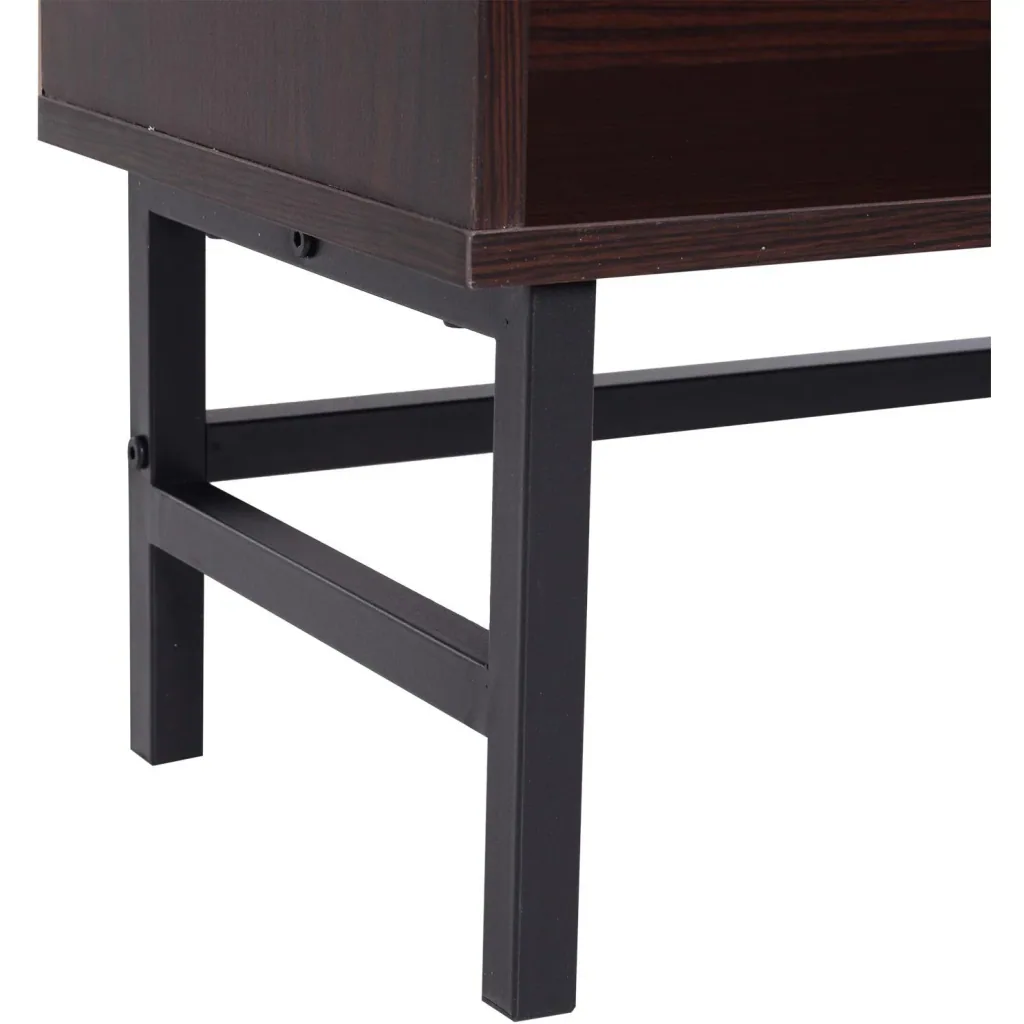 Standregal Aktenregal Bücherregal Büroregal Holzregal Arbeitszimmer 4 Fächer Dunkelkaffee 80 x 29,5 x 180 cm