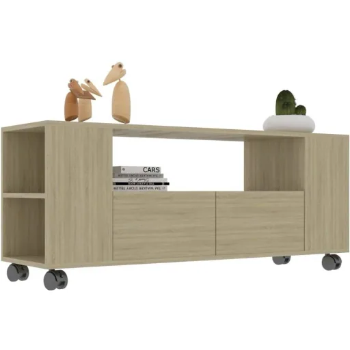 TV-Schrank 120x35x43 cm Spanplatte Eiche Sonoma
