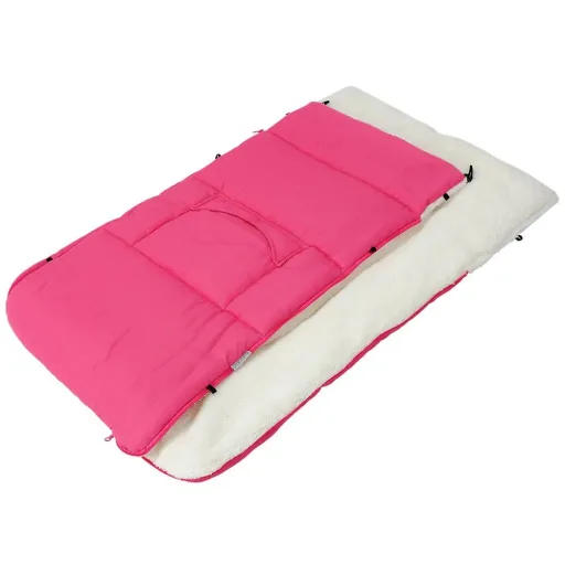 Babytrage Fußsack Rosa | Teddy | mit Aufbewahrungstasche