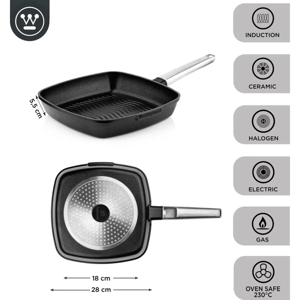 Performance Series Grillpfanne - Backofen geeignet - 28 cm - Schwarz