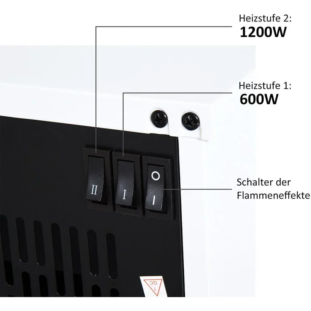 Elektrokamin Flammeneffekt und separat Heizfunktion
